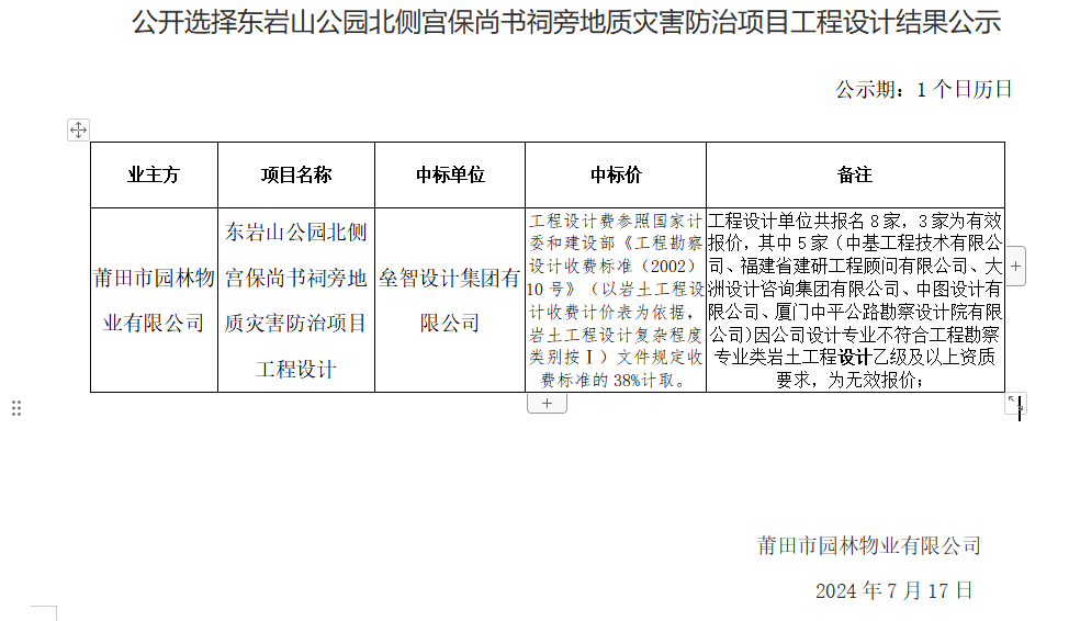 公開選擇東巖山公園北側(cè)宮保尚書祠旁地質(zhì)災(zāi)害防治項(xiàng)目工程設(shè)計(jì)結(jié)果公示.png